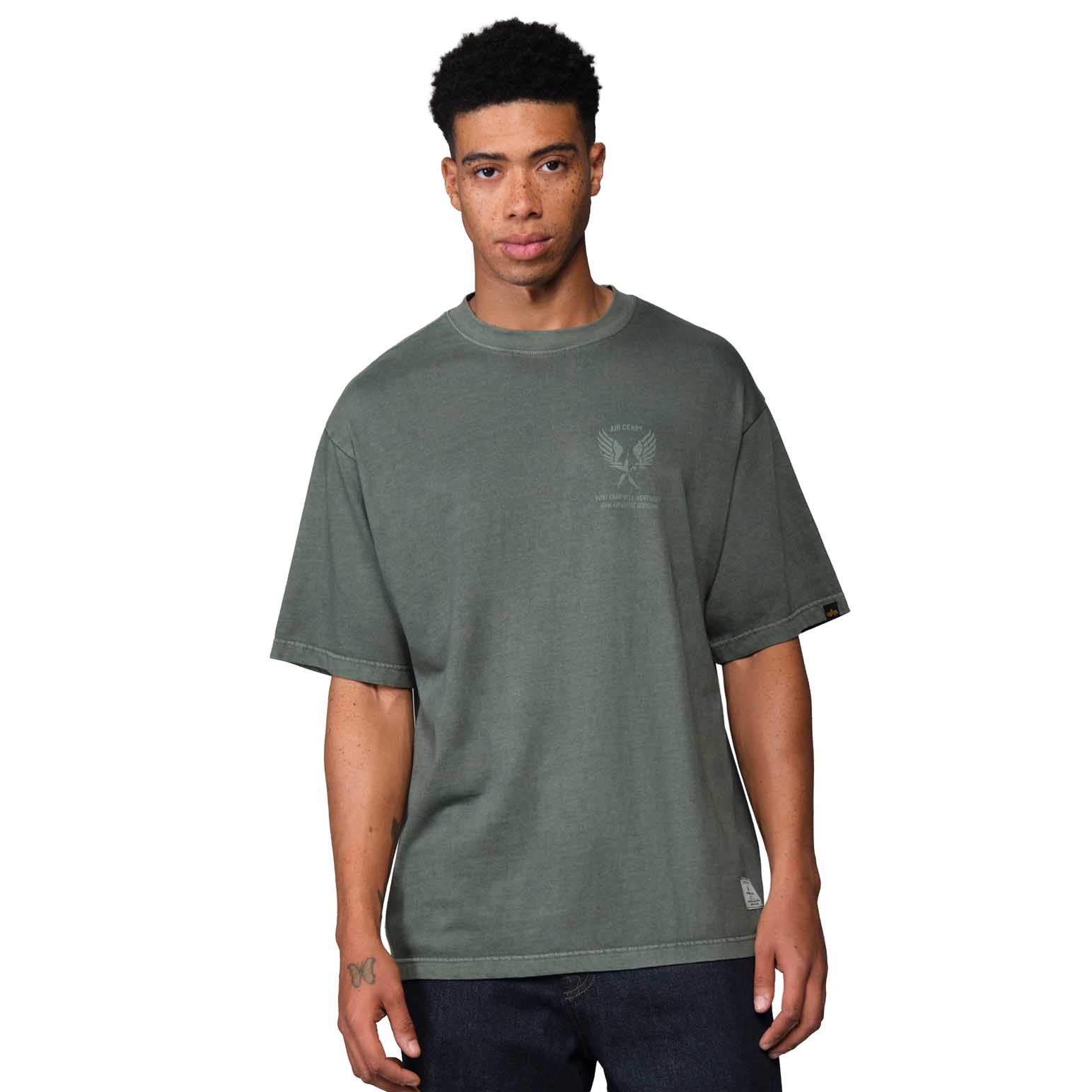 Alpha Industries Essential Relaxed Fit Tee (Battlewash Air Corps)